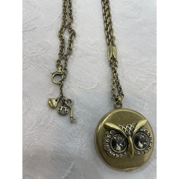 Fossil Fashion Owl Pendant Locket Vintage 80’s Super Cute - Picture 5 of 8